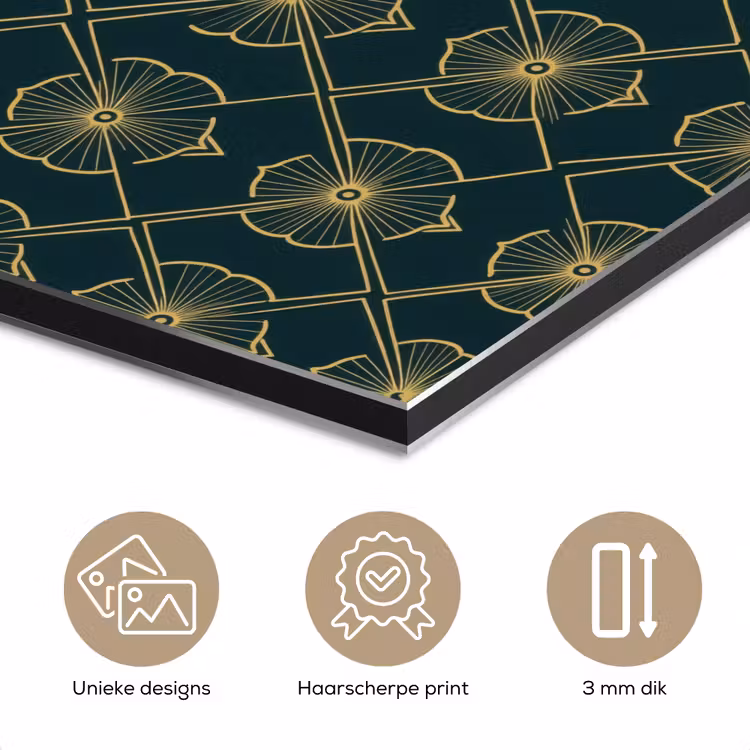 Aluminium schilderij - Geometrisch - Elegant - Groen — 7