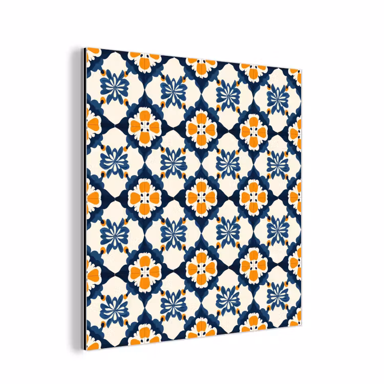 Aluminium schilderij - Klassiek - Geometrisch - Blauw — 1