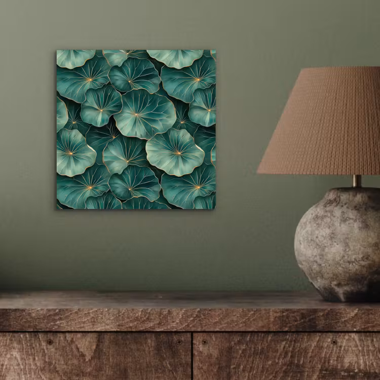 Aluminium schilderij - Patroon - Bladeren - Groen — 3