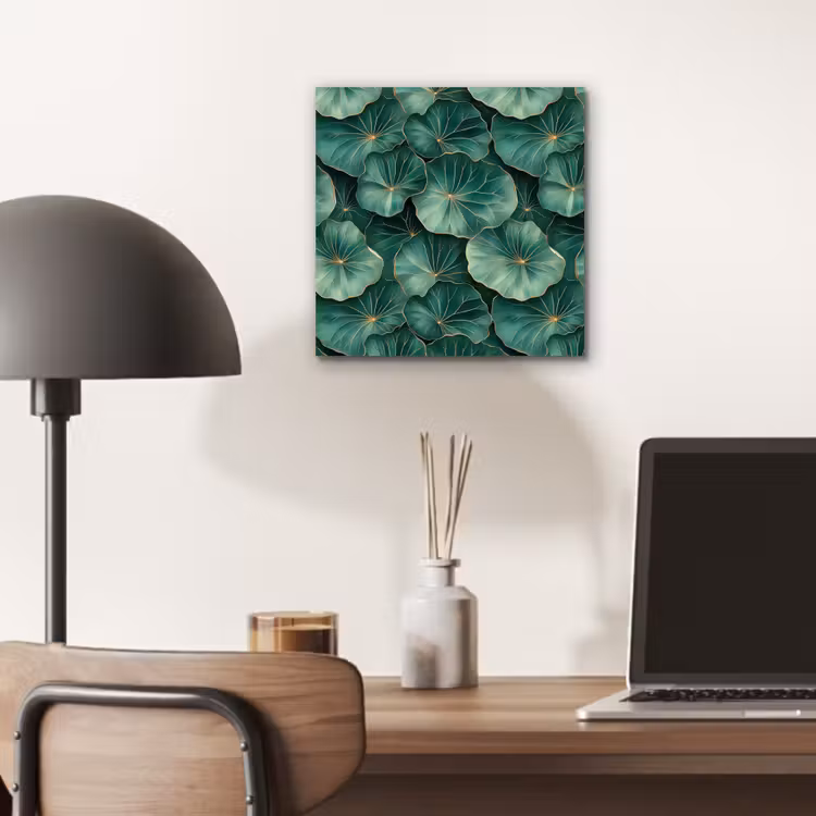 Aluminium schilderij - Patroon - Bladeren - Groen — 6