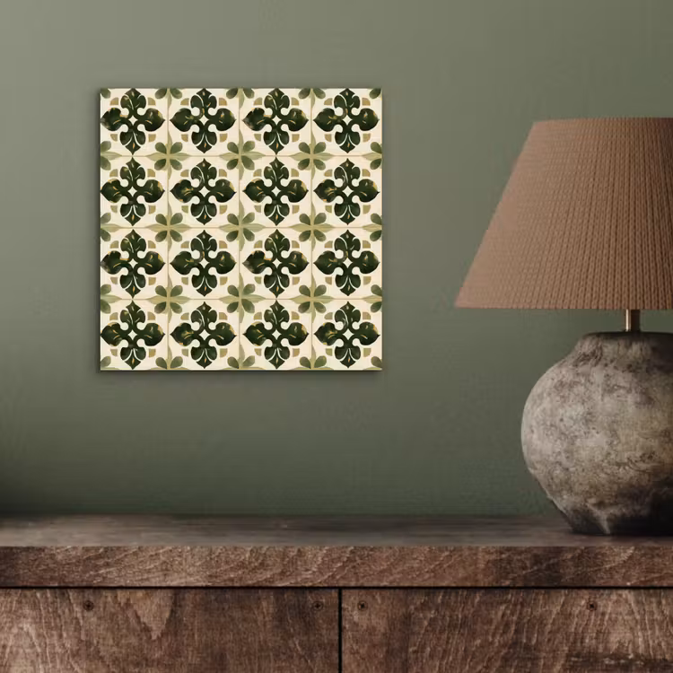 Aluminium schilderij - Patroon - Tegel - Groen — 3