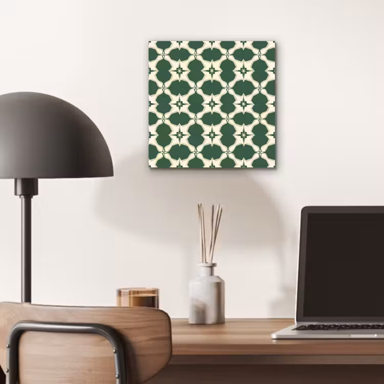 Aluminium schilderij - Tegel - Klassiek - Groen — 6