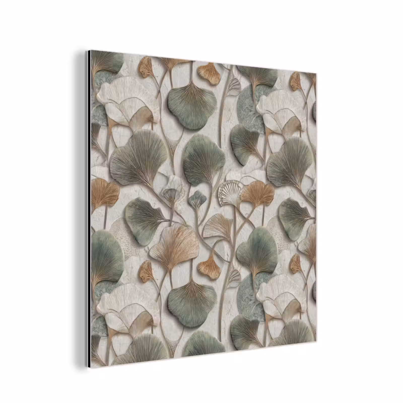 Aluminium schilderij - Elegant - Bladeren - Groen — 1