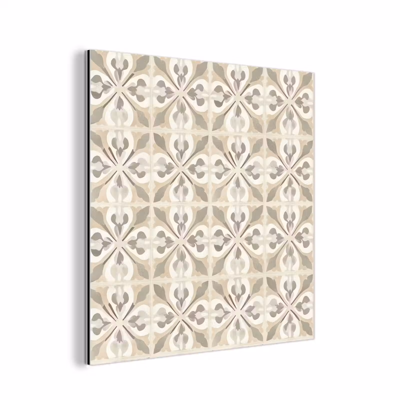 Aluminium schilderij - Tegel - Motief - Beige — 1