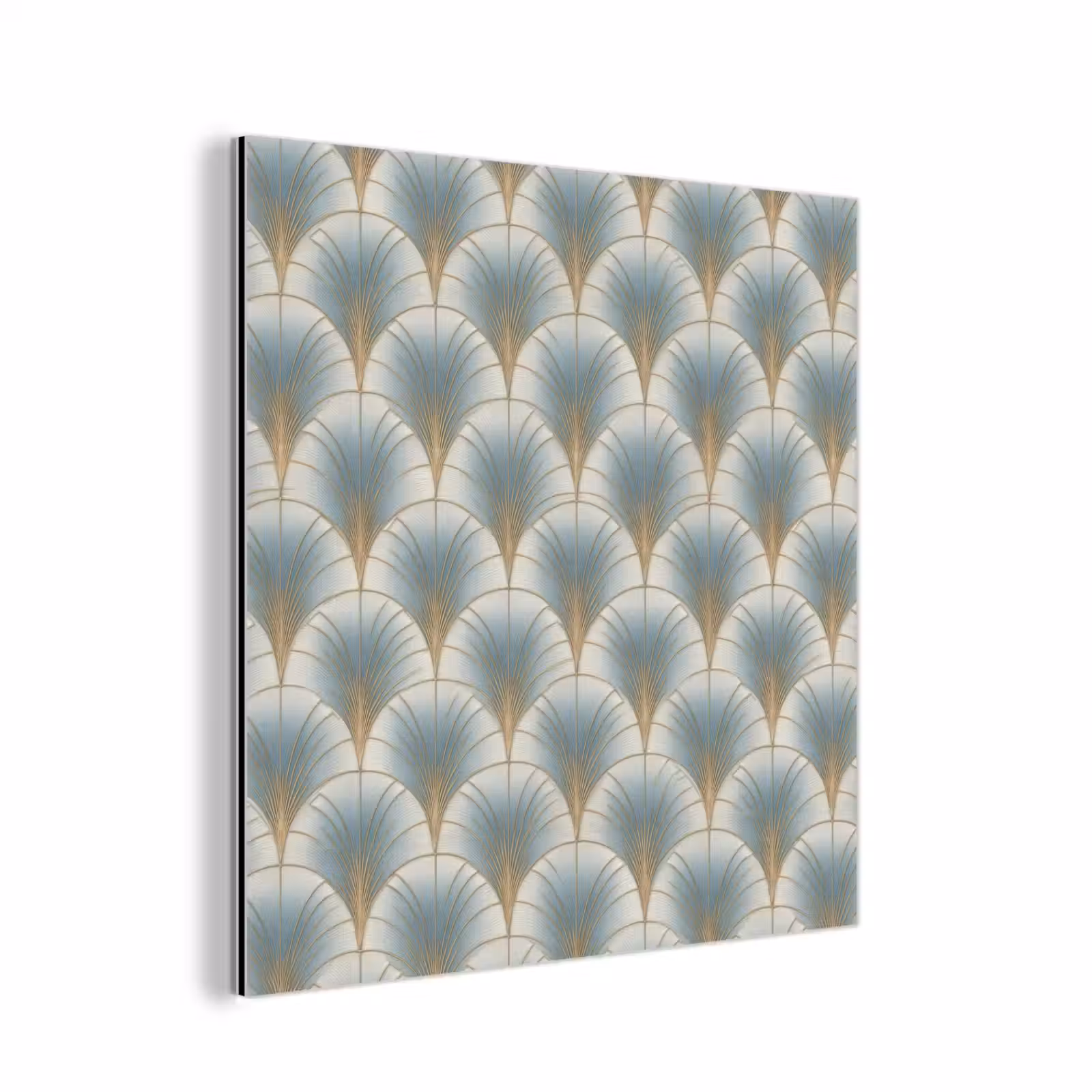 Aluminium schilderij - Waaier - Klassiek - Blauw — 1