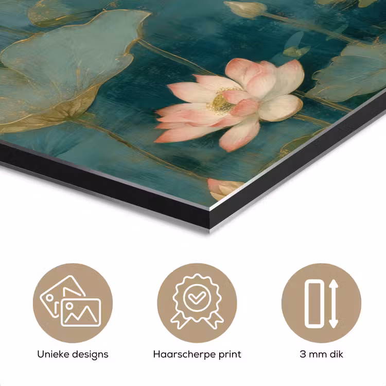 Aluminium schilderij - Botanisch - Bloemen - Roze — 7