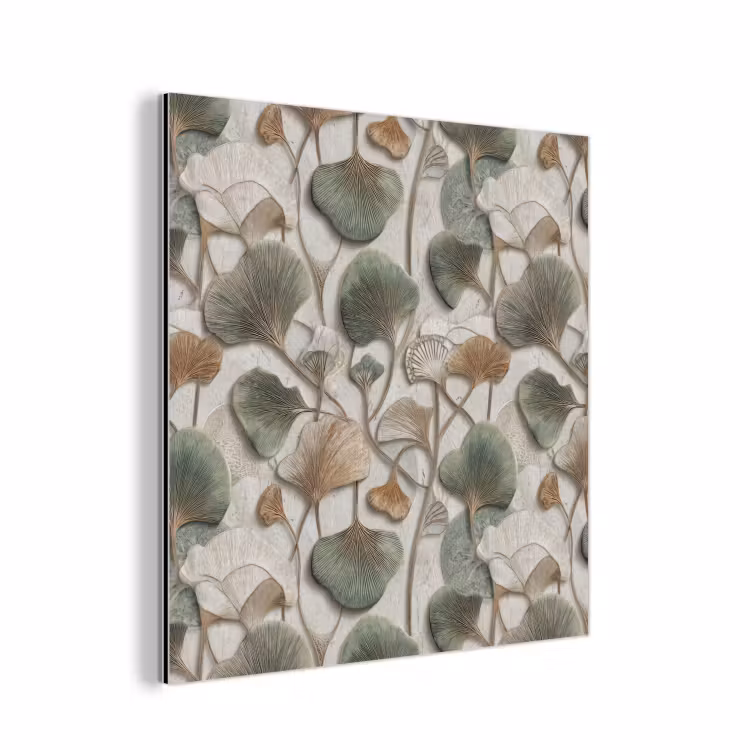 Aluminium schilderij - Elegant - Bladeren - Groen — 1
