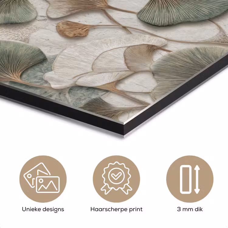 Aluminium schilderij - Elegant - Bladeren - Groen — 7