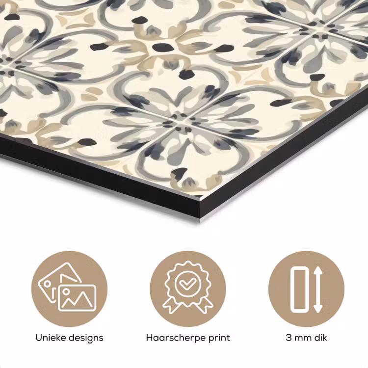 Aluminium schilderij - Floraal - Patroon - Kleurrijk — 7