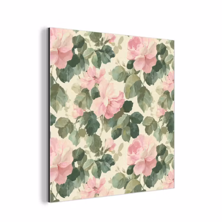 Aluminium schilderij - Rozen - Botanisch - Roze — 1