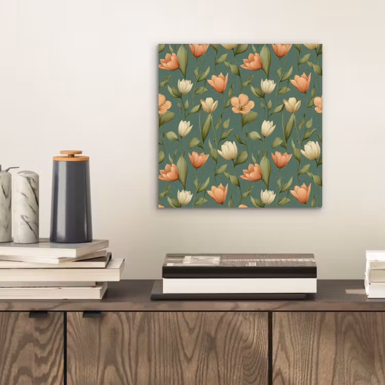 Aluminium schilderij - Tulpen - Botanisch - Groen — 2