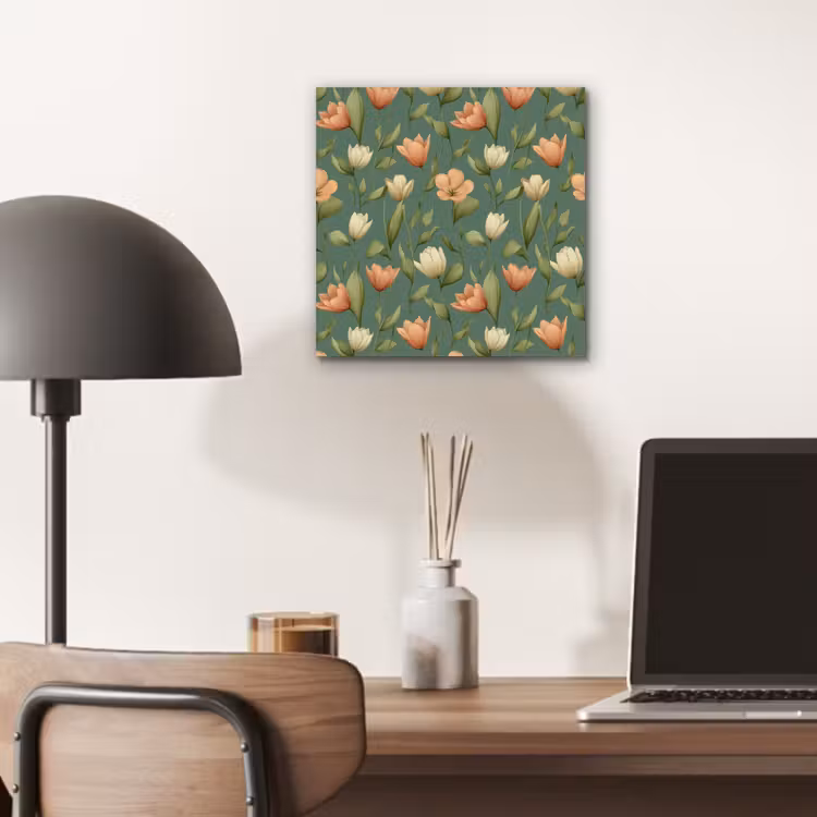 Aluminium schilderij - Tulpen - Botanisch - Groen — 6