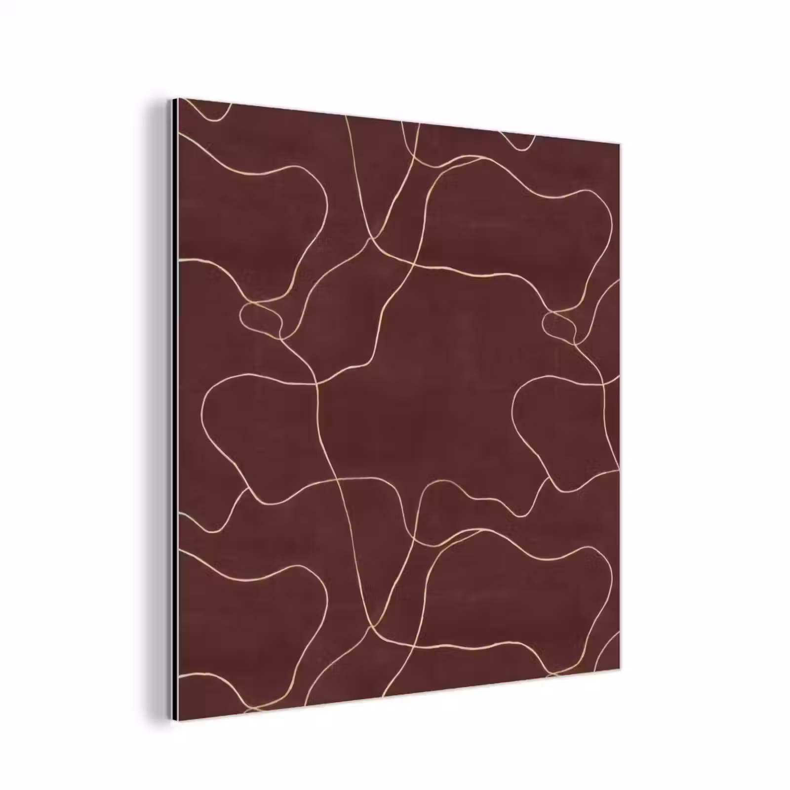 Aluminium schilderij - Abstract - Modern - Bruin — 1