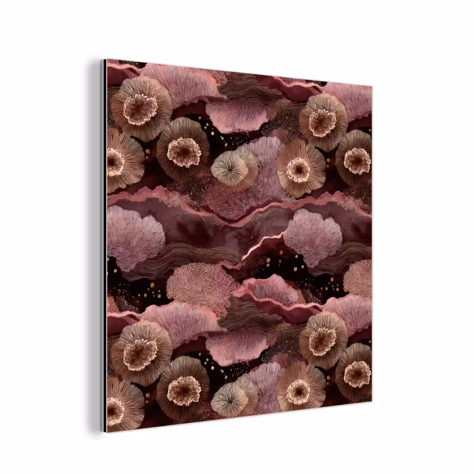 Aluminium schilderij - Koraal - Organisch - Roze — 1