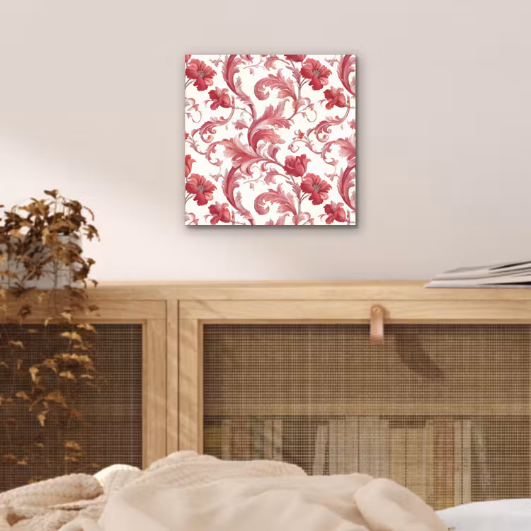 Aluminium schilderij - Barok - Patroon - Rood — 4
