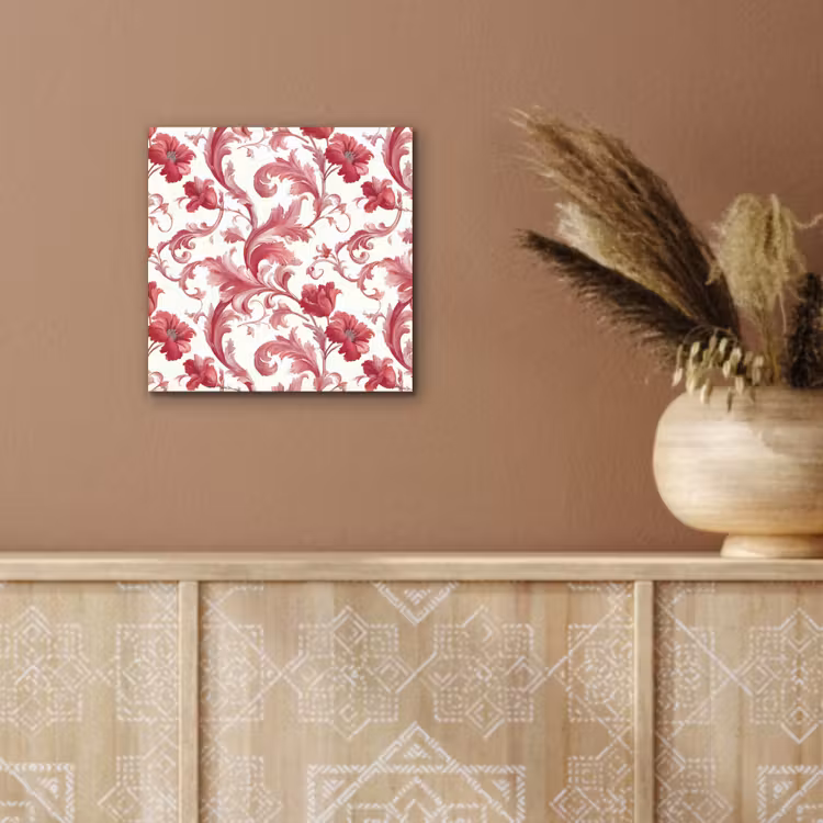 Aluminium schilderij - Barok - Patroon - Rood — 5