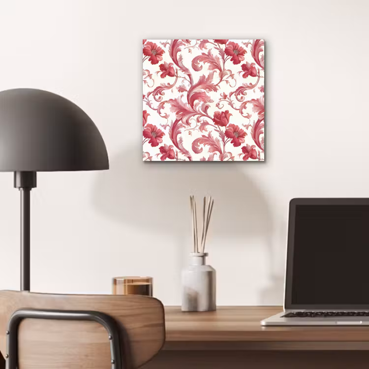 Aluminium schilderij - Barok - Patroon - Rood — 6