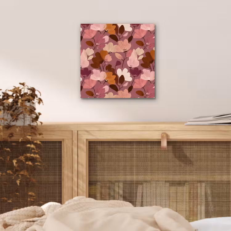 Aluminium schilderij - Bloem - Patroon - Roze — 4