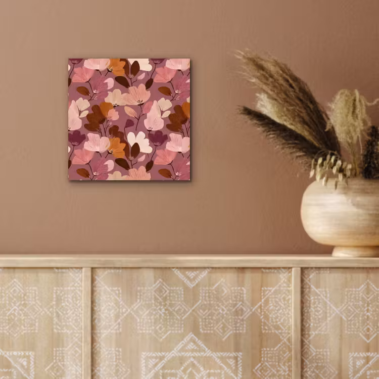 Aluminium schilderij - Bloem - Patroon - Roze — 5