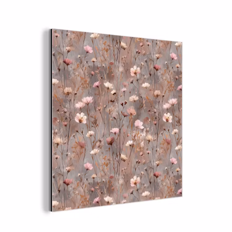 Aluminium schilderij - Bloemen - Wild - Pastel — 1