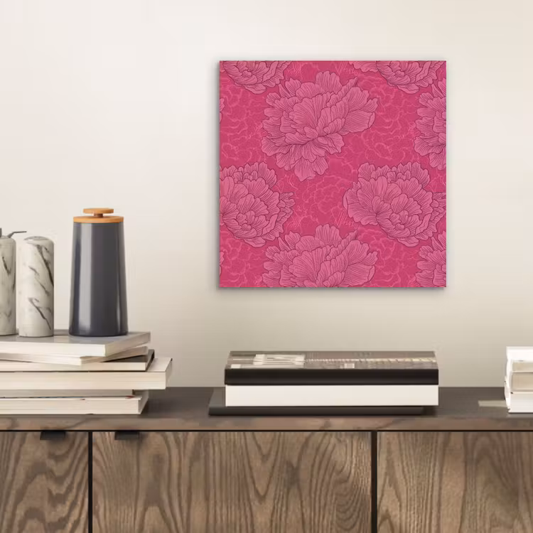 Aluminium schilderij - Pioenrozen - Energiek - Roze — 2