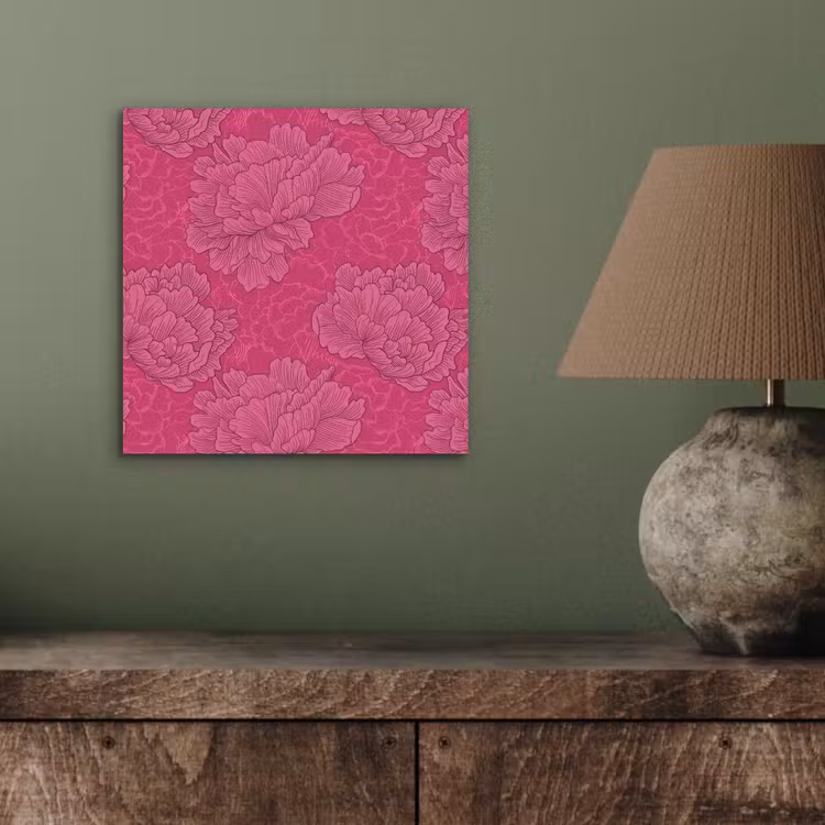 Aluminium schilderij - Pioenrozen - Energiek - Roze — 3