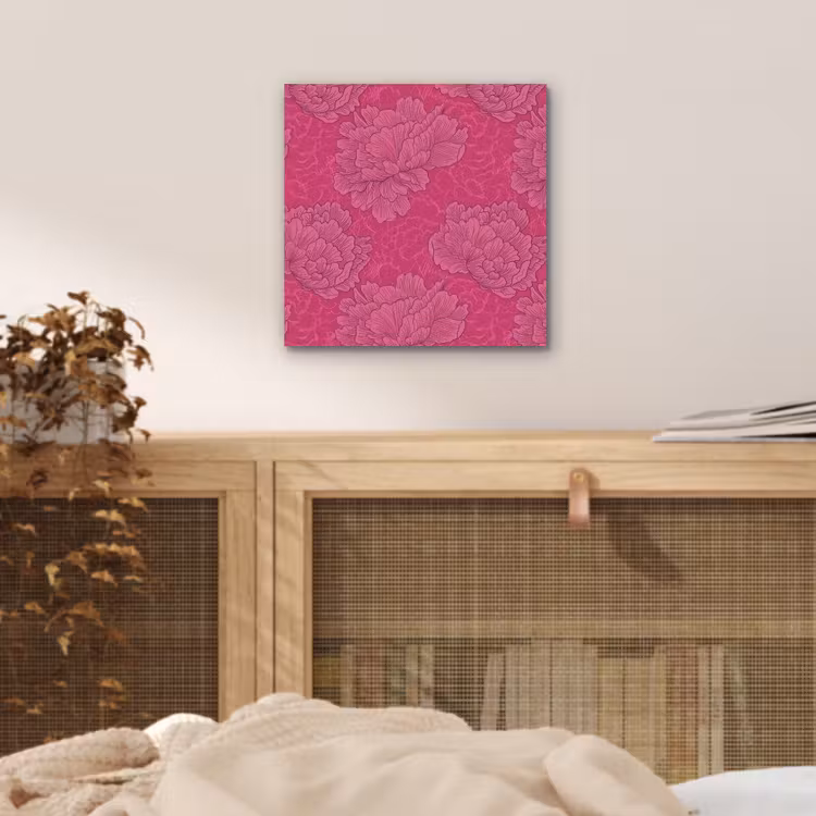 Aluminium schilderij - Pioenrozen - Energiek - Roze — 4