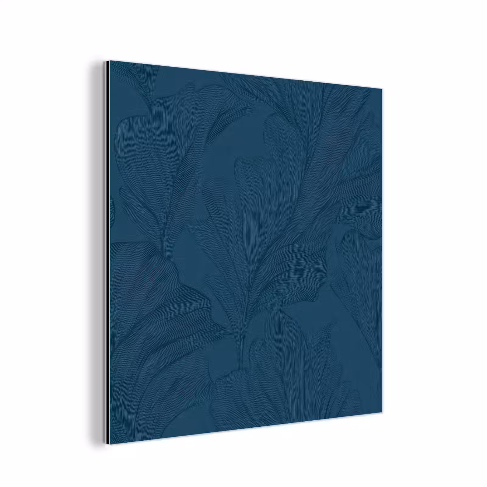 Aluminium schilderij - Abstract - Patroon - Donkerblauw - Elegant — 1
