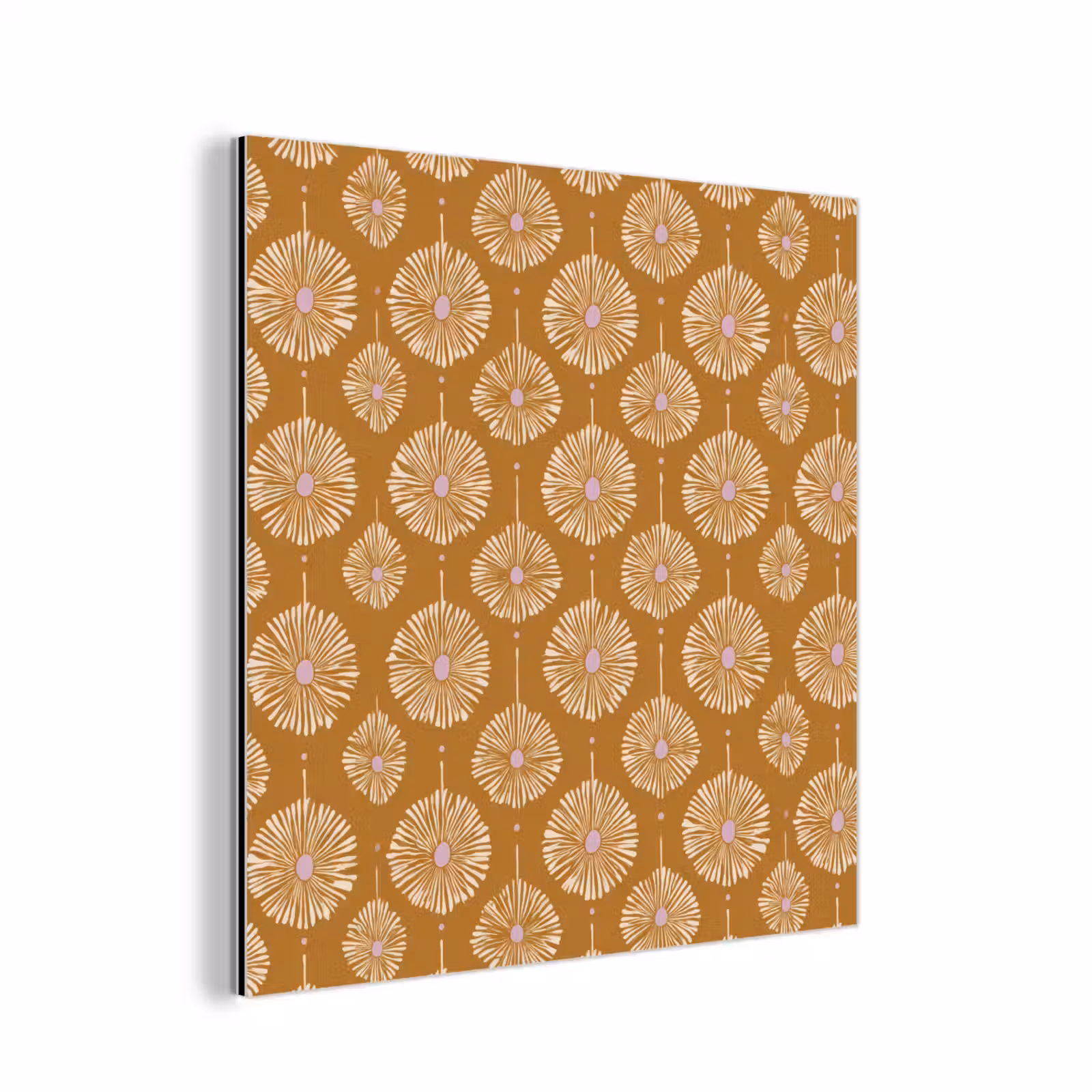 Aluminium schilderij - Bloemen - Modern - Oker — 1