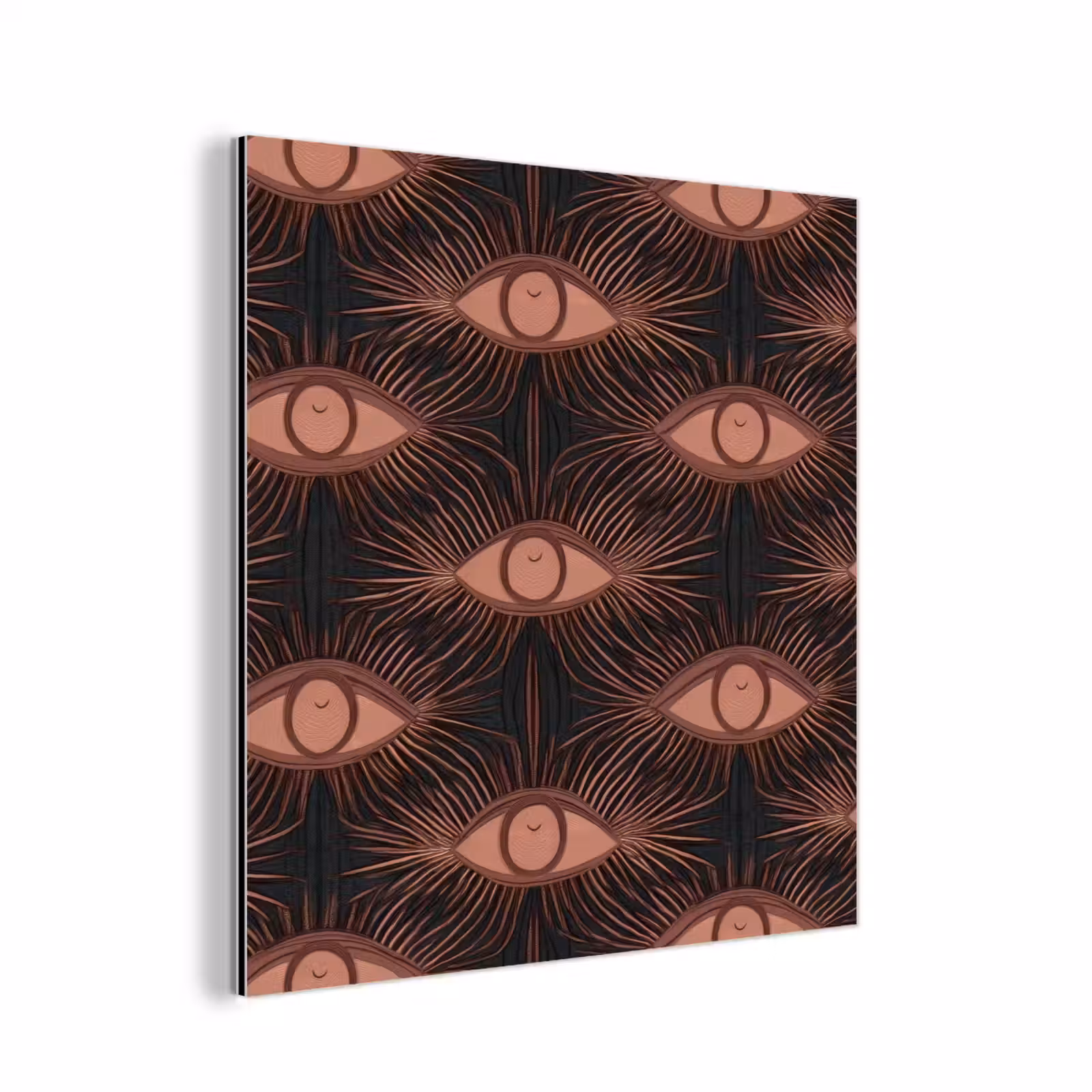 Aluminium schilderij - Boheems - Oog - Bruin — 1