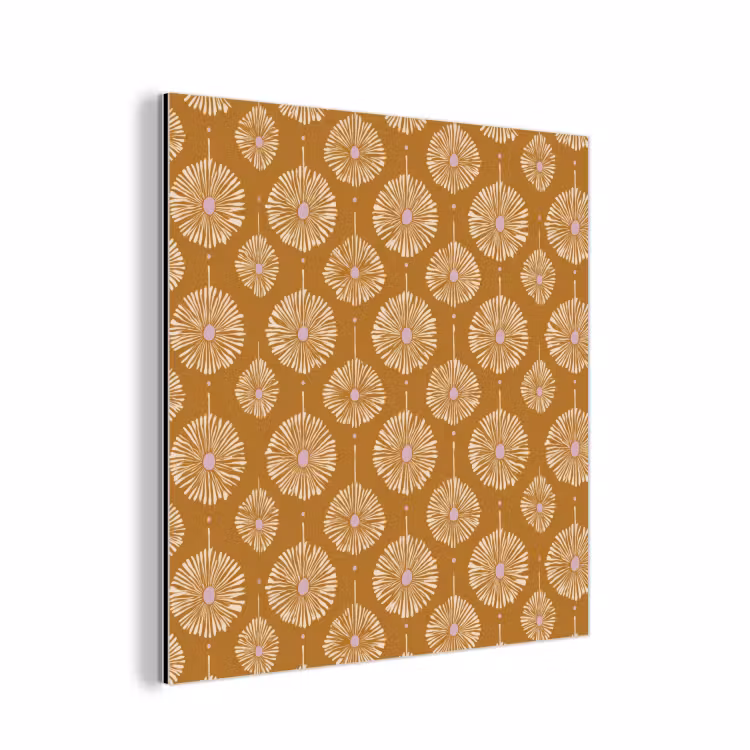 Aluminium schilderij - Bloemen - Modern - Oker — 1