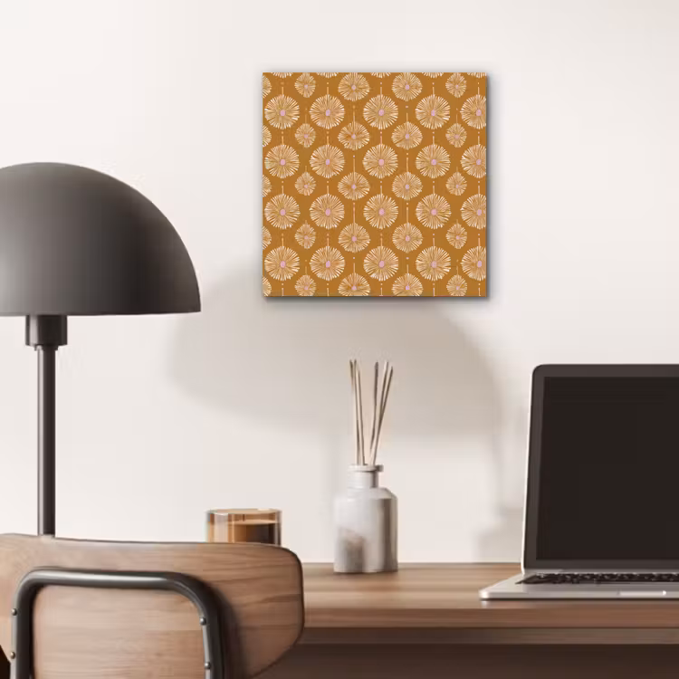 Aluminium schilderij - Bloemen - Modern - Oker — 6