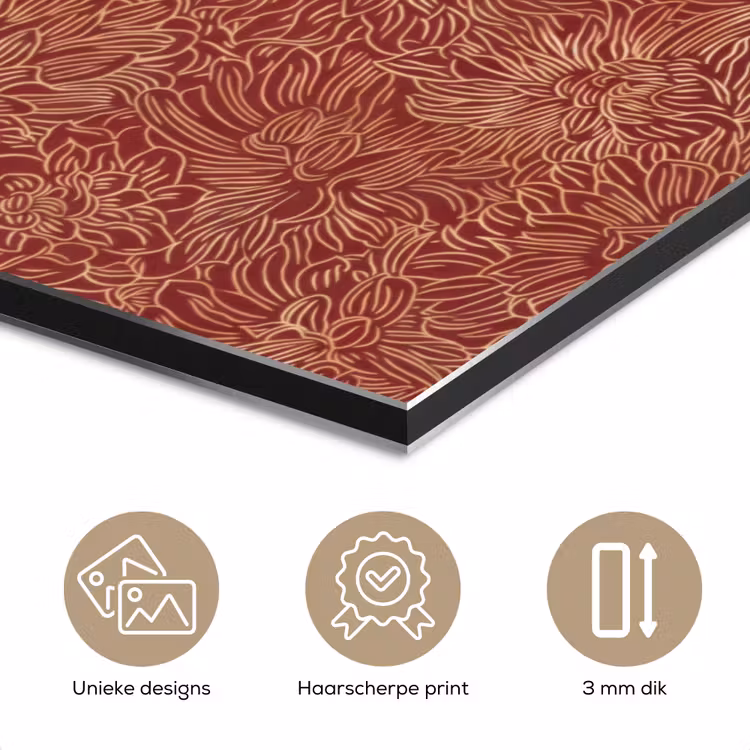 Aluminium schilderij - Bloemen - Motief - Rood — 7