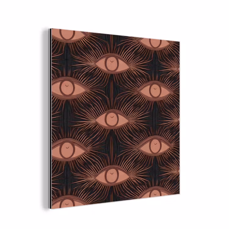 Aluminium schilderij - Boheems - Oog - Bruin — 1