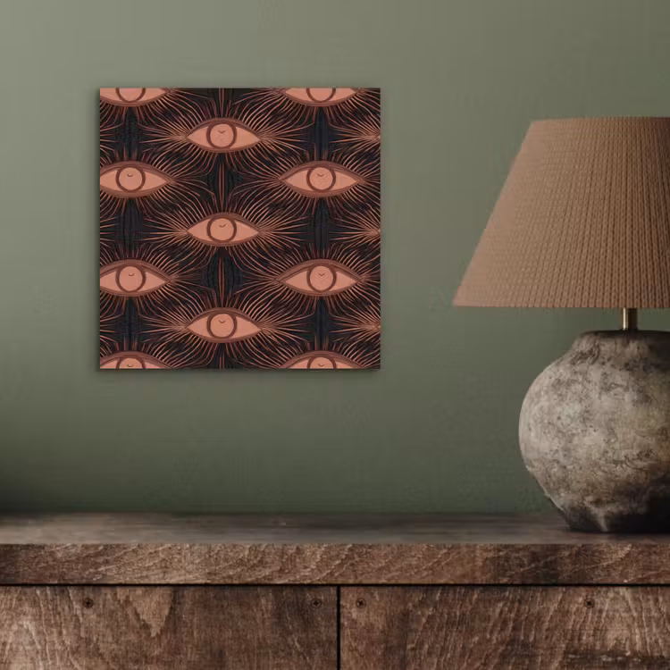 Aluminium schilderij - Boheems - Oog - Bruin — 3