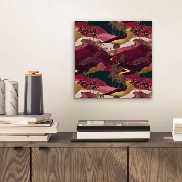 Aluminium schilderij - Magisch - Palmbomen - Goud — 2