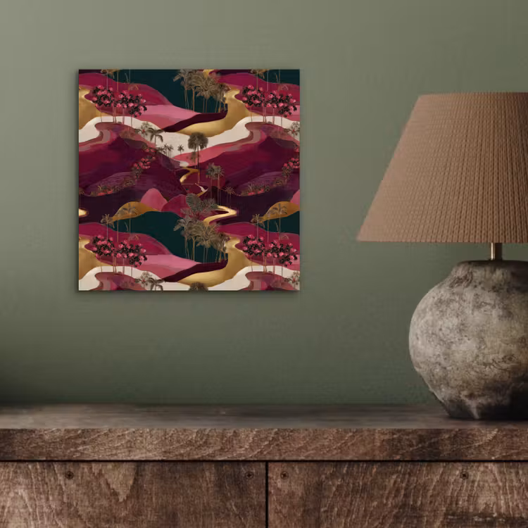Aluminium schilderij - Magisch - Palmbomen - Goud — 3