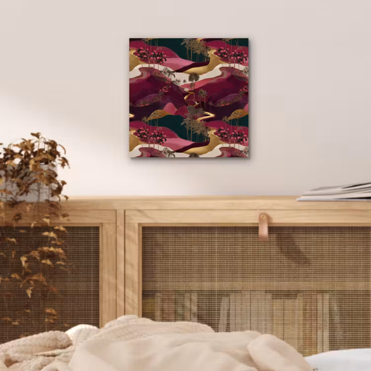 Aluminium schilderij - Magisch - Palmbomen - Goud — 4