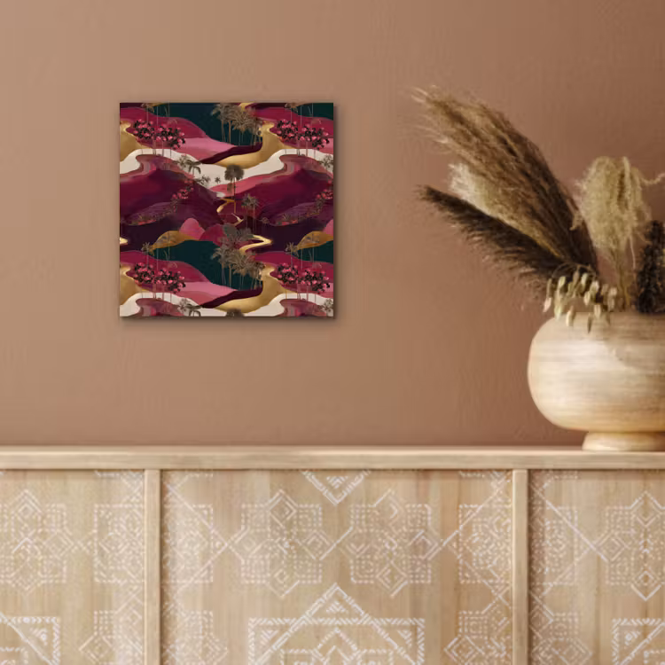 Aluminium schilderij - Magisch - Palmbomen - Goud — 5