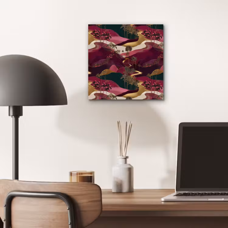 Aluminium schilderij - Magisch - Palmbomen - Goud — 6