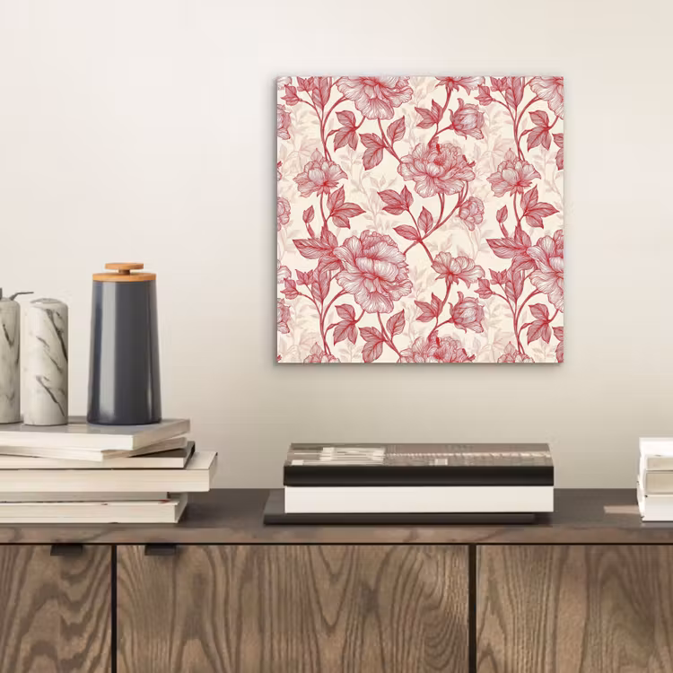Aluminium schilderij - Pioenrozen - Modern - Rood — 2