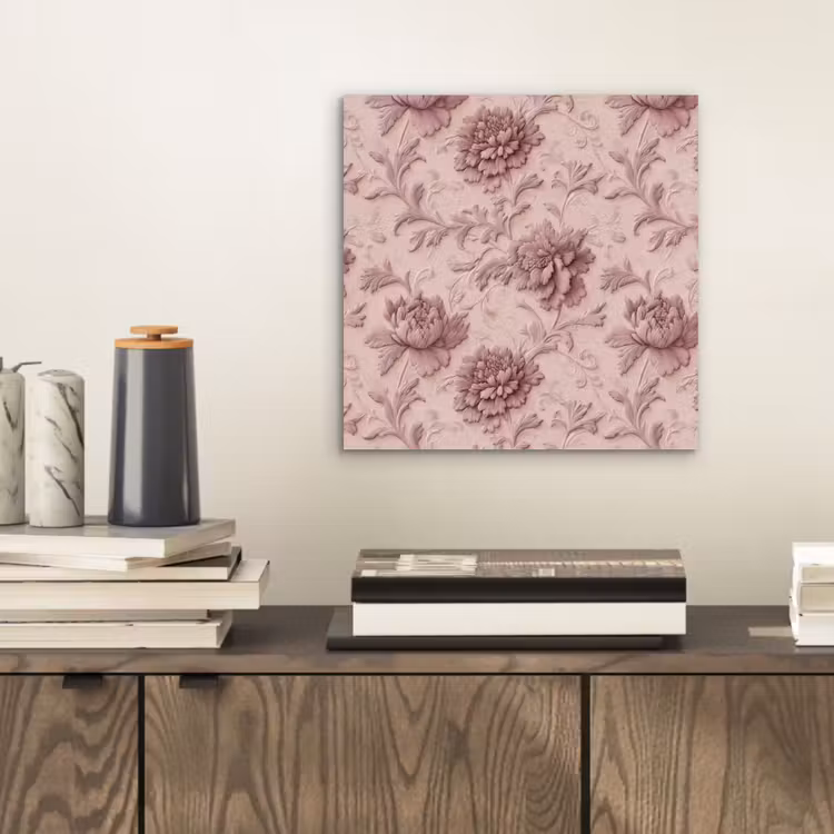 Aluminium schilderij - Reliëf - Pioenrozen - Roze — 2