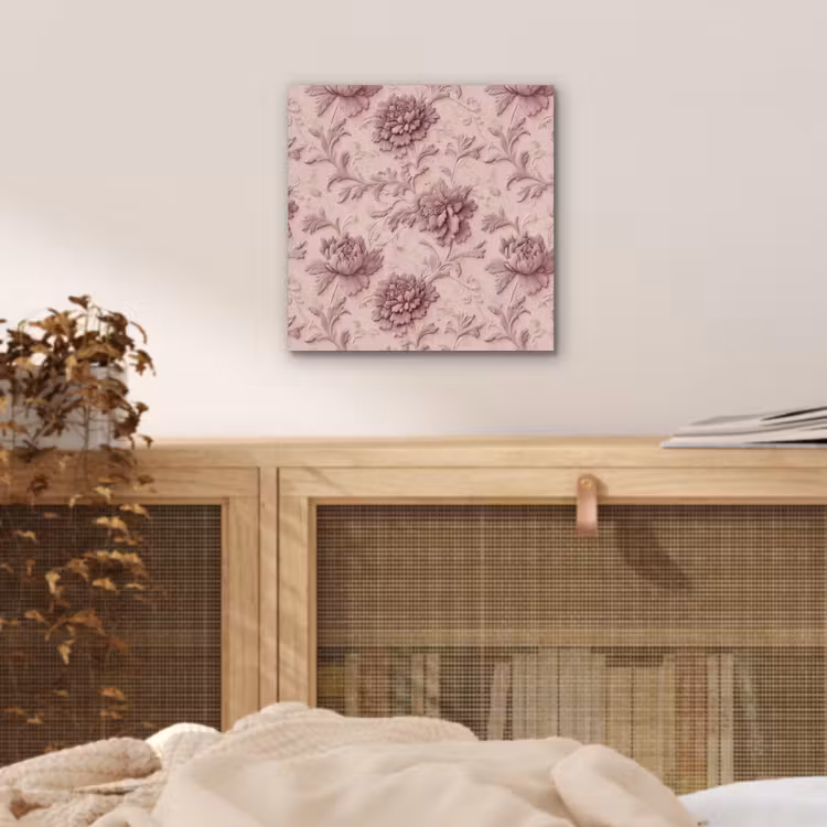 Aluminium schilderij - Reliëf - Pioenrozen - Roze — 4