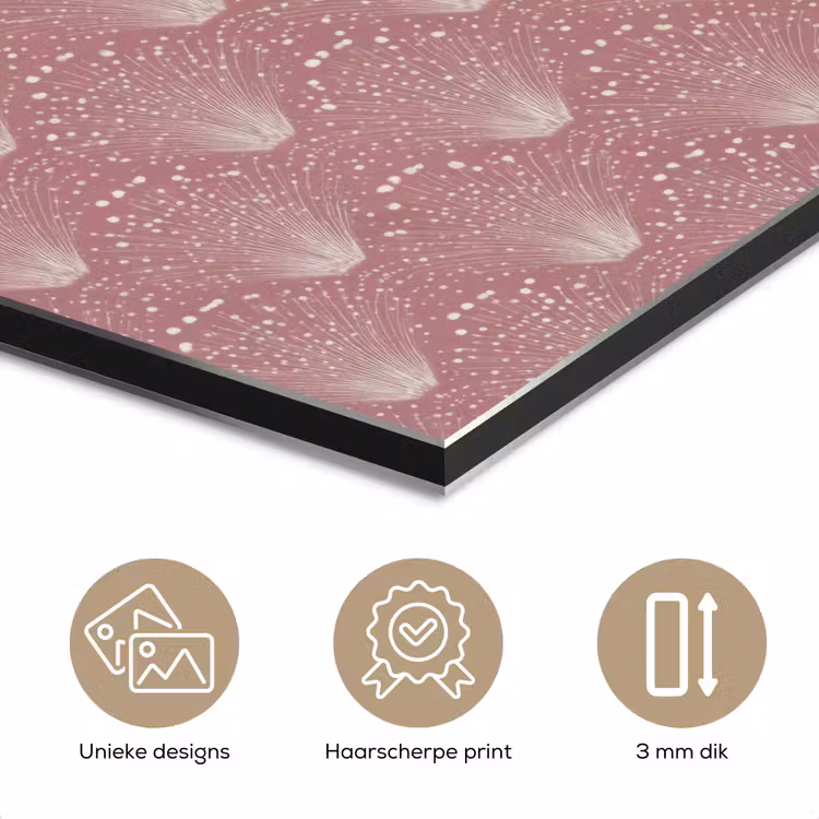 Aluminium schilderij - Trendy - Patroon - Roze — 7