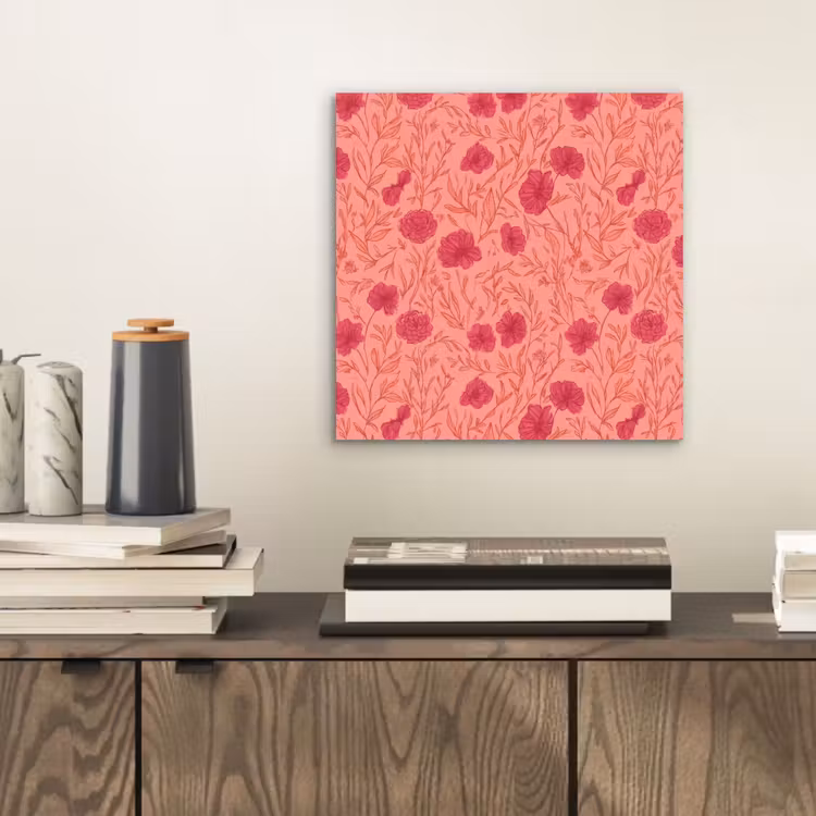 Aluminium schilderij - Weidebloemen - Romantisch - Roze — 2
