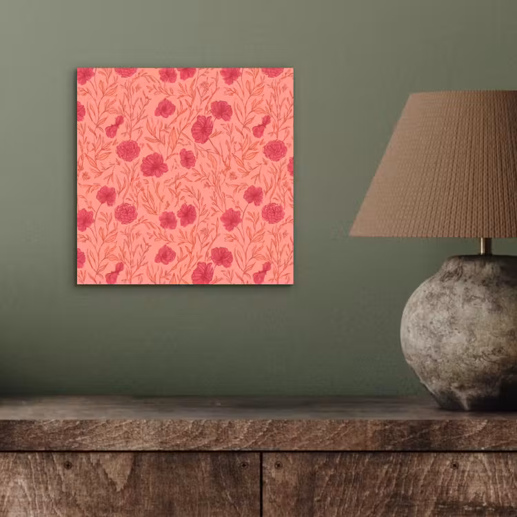Aluminium schilderij - Weidebloemen - Romantisch - Roze — 3