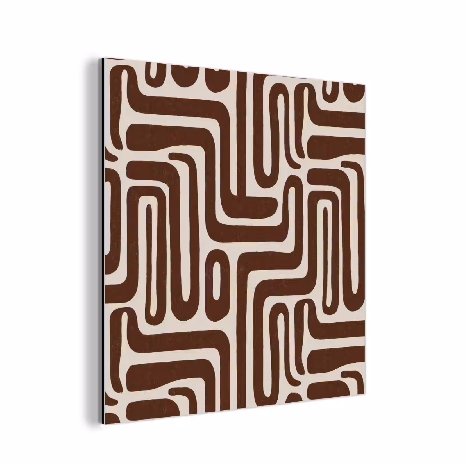 Aluminium schilderij - Abstract - Patroon - Bruin — 1