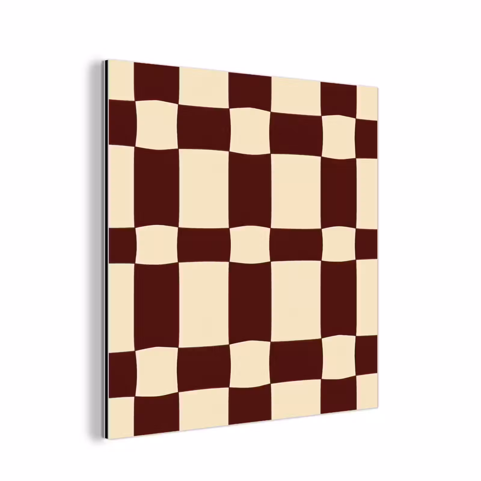 Aluminium schilderij - Retro - Patroon - Bruin — 1