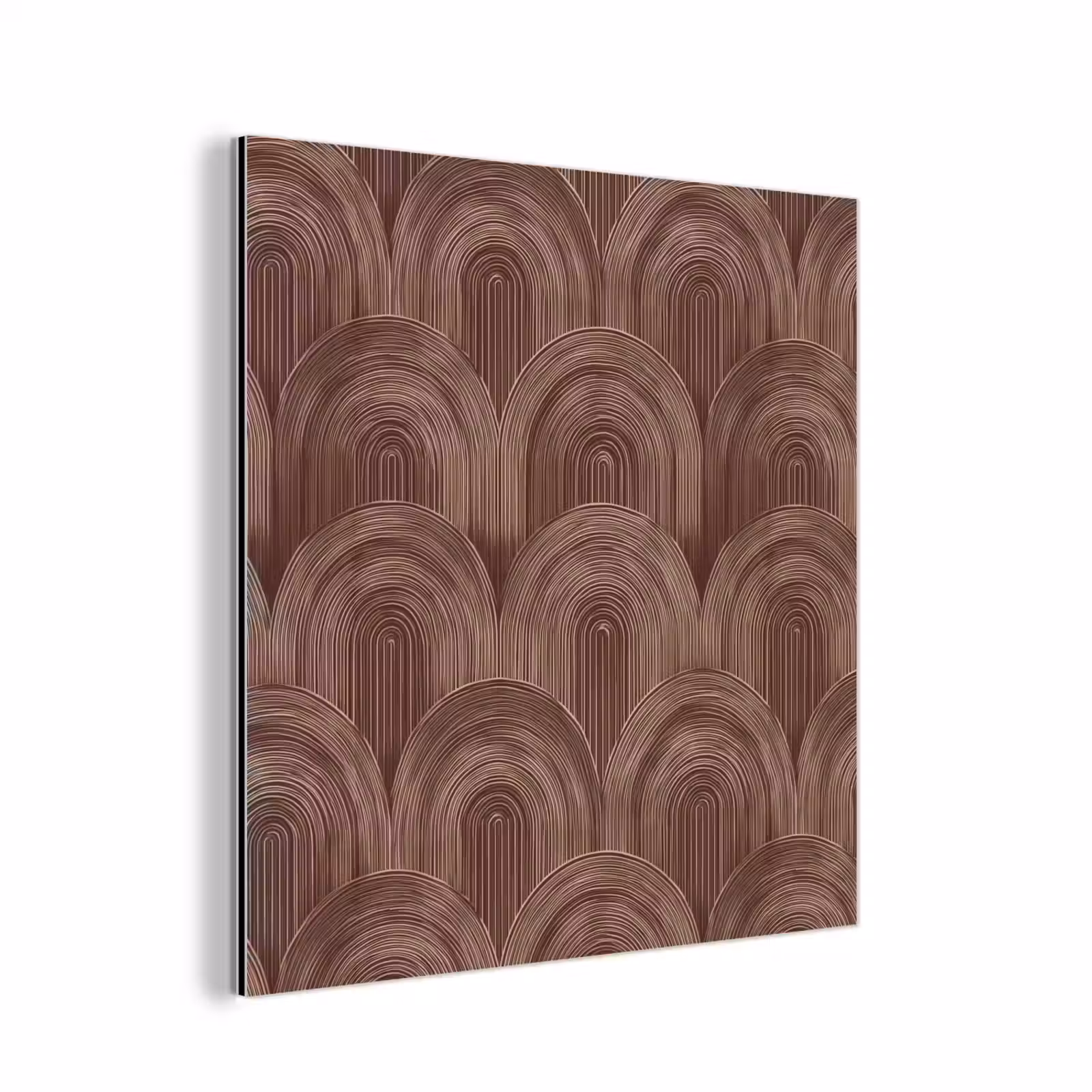 Aluminium schilderij - Ritmisch - Effect - Bruin — 1