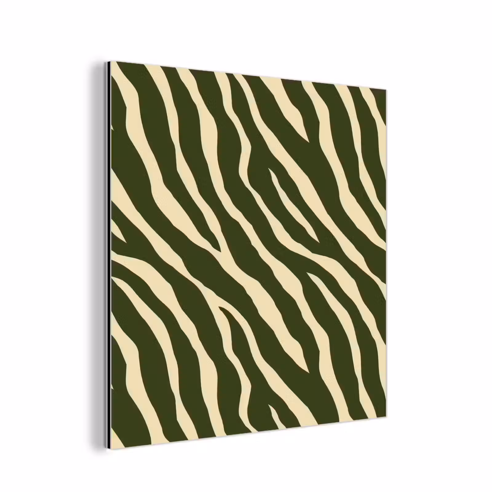 Aluminium schilderij - Zebra - Patroon - Groen — 1